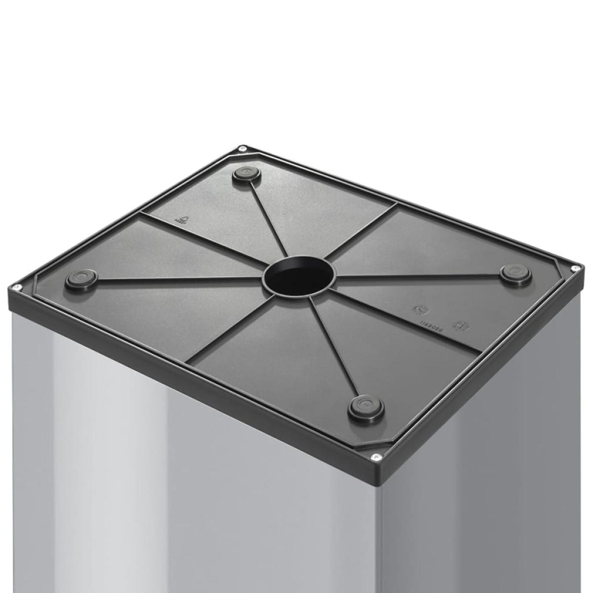 Hailo Cubo de basura Big-Box Swing tamaño L 35 L plateado 0840-121