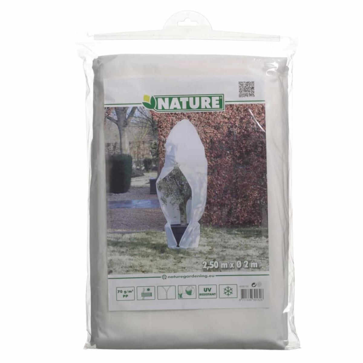 Nature Cubierta plantas invierno con cremallera blanco 2,5x2x2 m