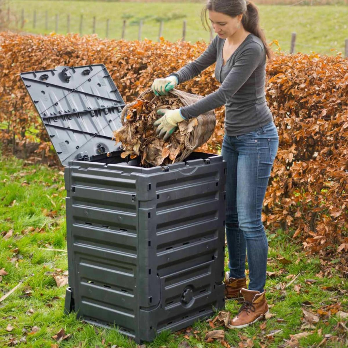 Nature Compostador 300 L negro