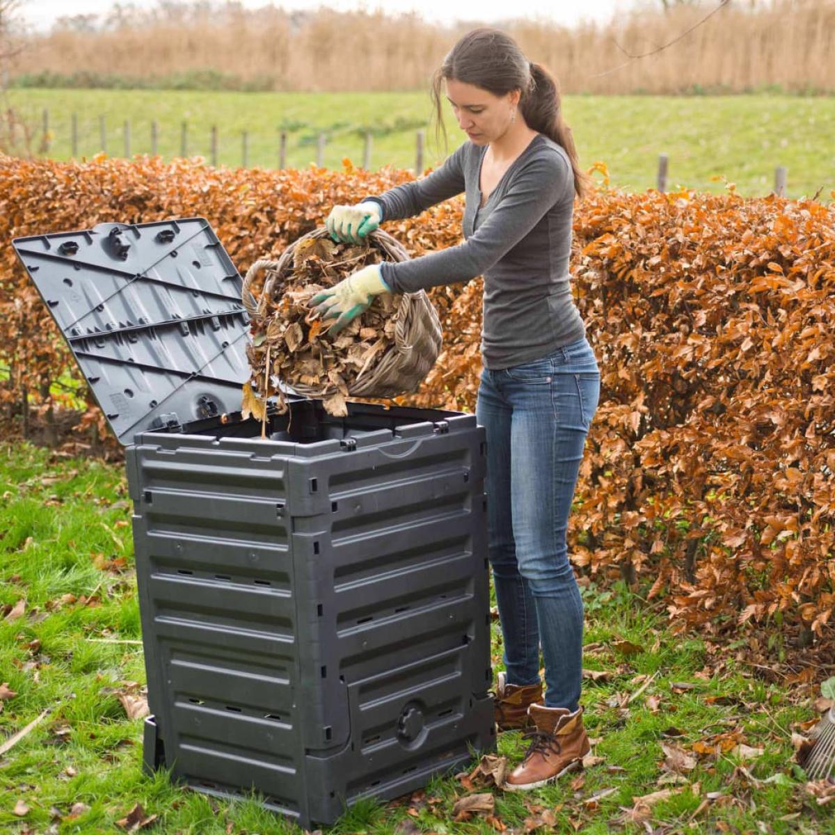 Nature Compostador 300 L negro