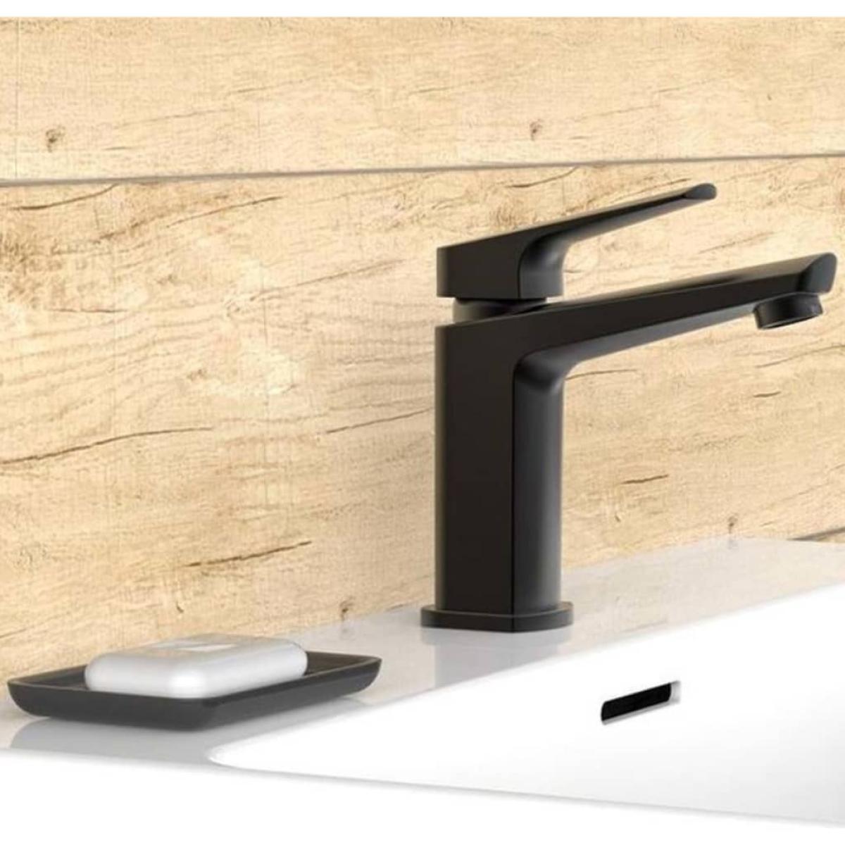 SCHÜTTE Grifo mezclador de lavabo RAVEN negro mate