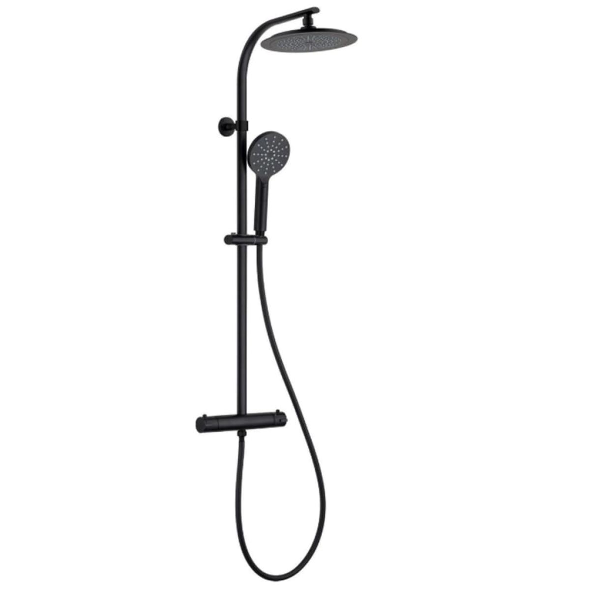 SCHÜTTE Juego de ducha fija MADURA FRESH negro mate