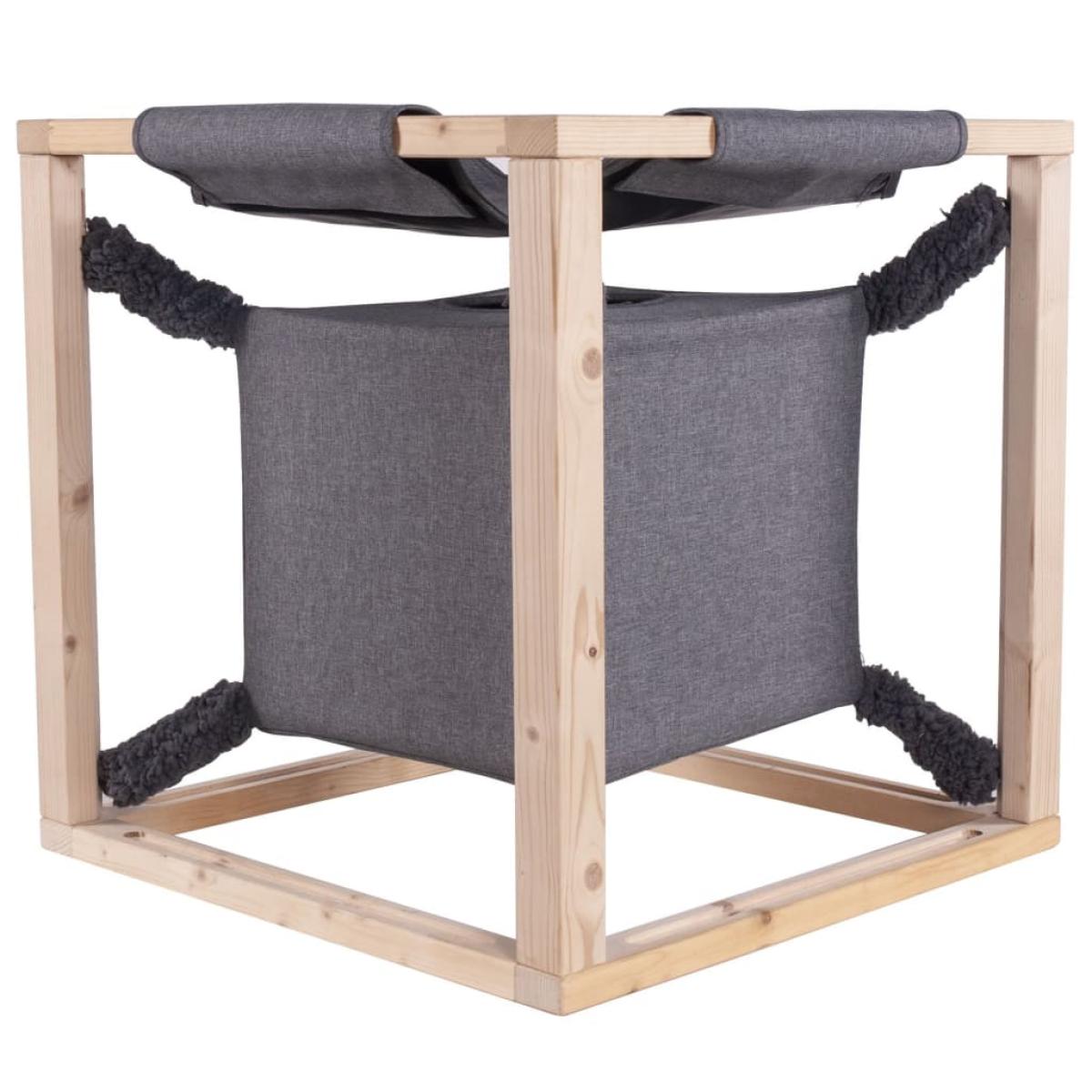 Quapas! Cama para gatos con hamaca Catcube gris M 54x54x54 cm