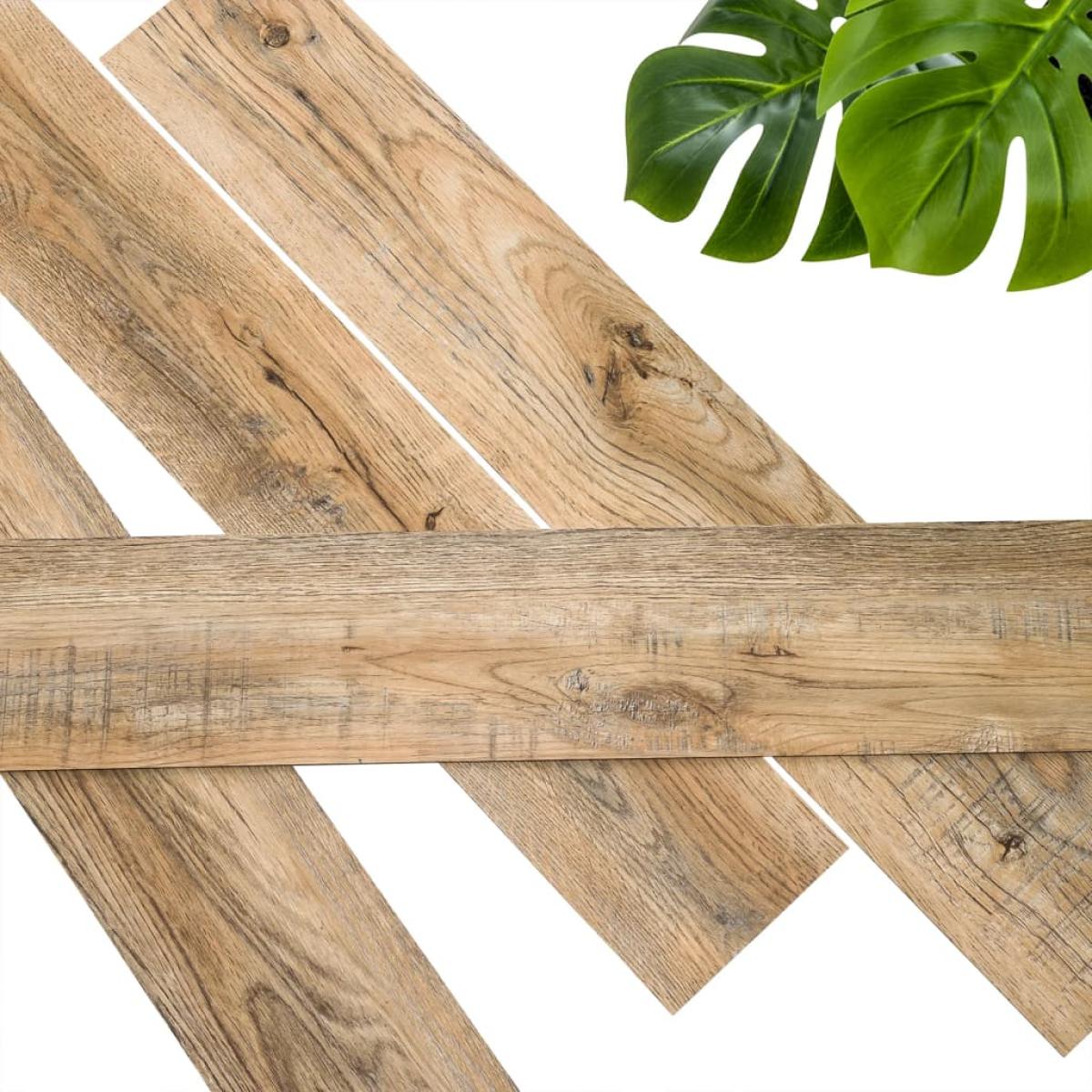 WallArt Tablones aspecto madera de roble reciclado marrón vintage