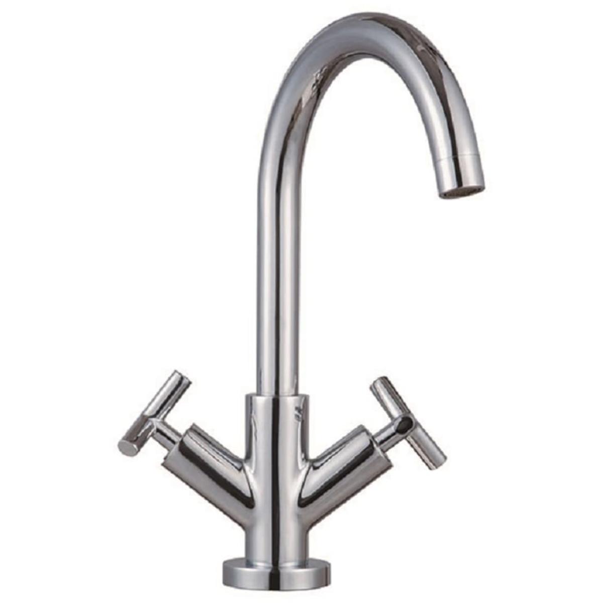 SCHÜTTE Grifo mezclador de lavabo 2 mandos ELIOT cromado