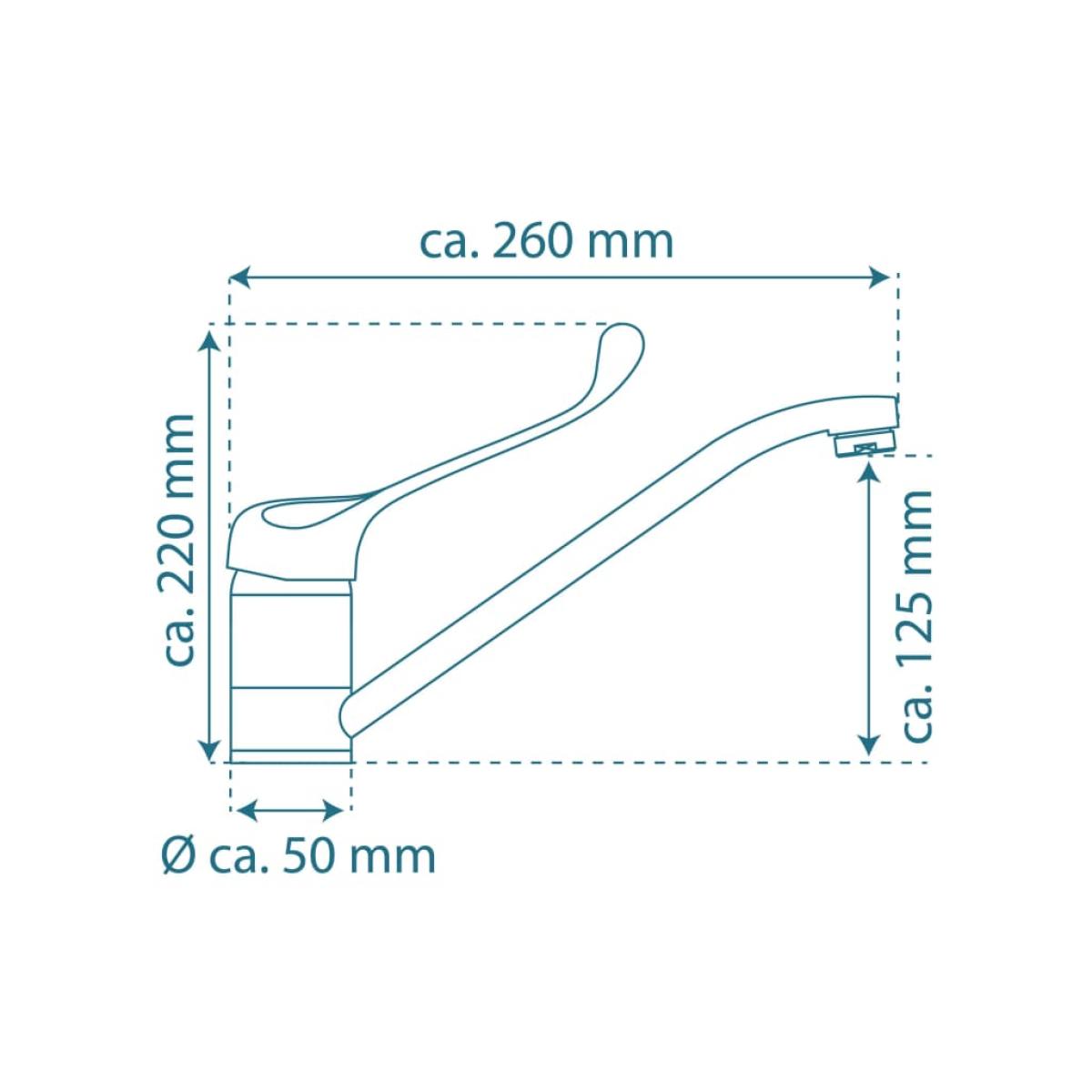 SCHÜTTE Grifo mezclador VITAL cromado
