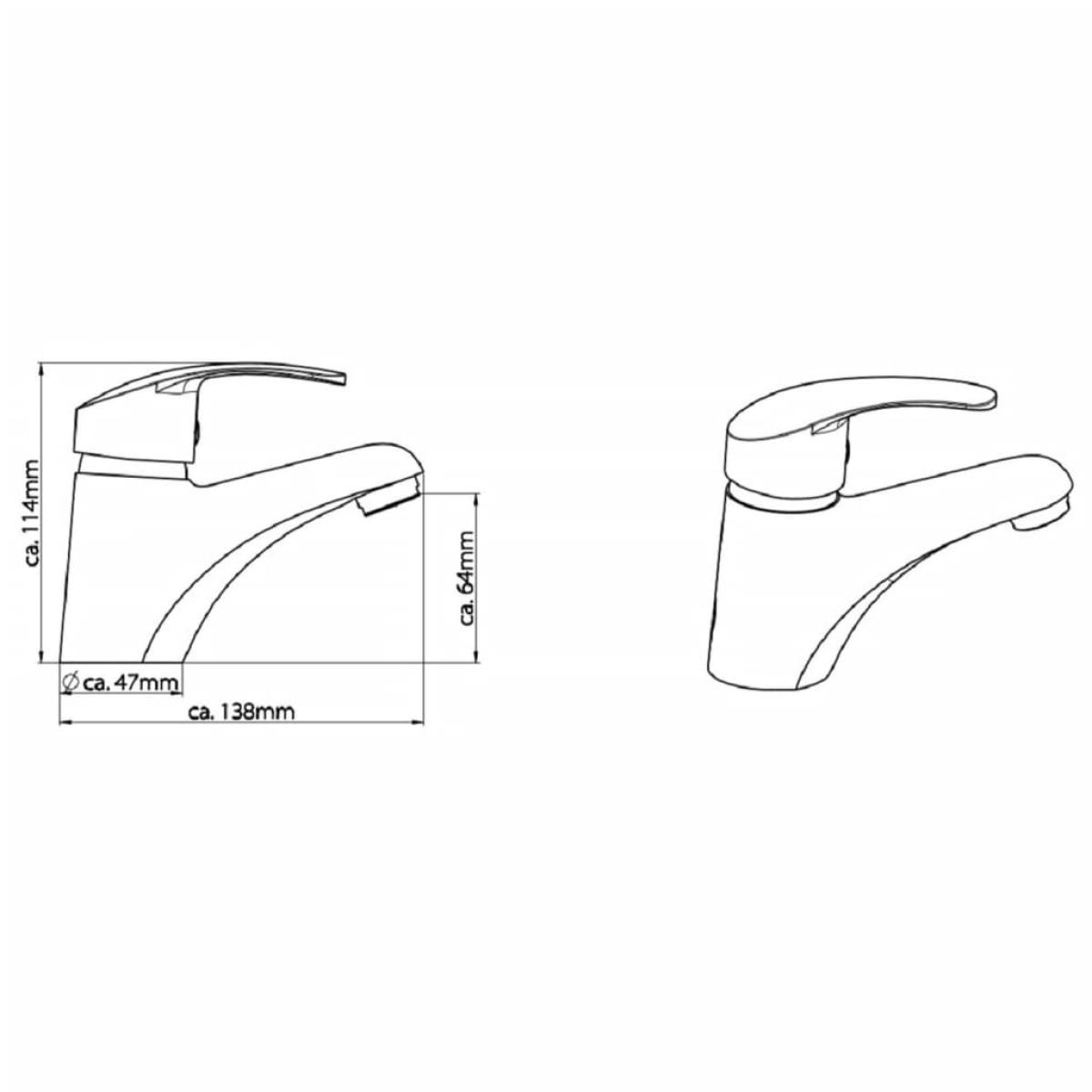 SCHÜTTE Grifo mezclador de lavabo SIRANI cromado