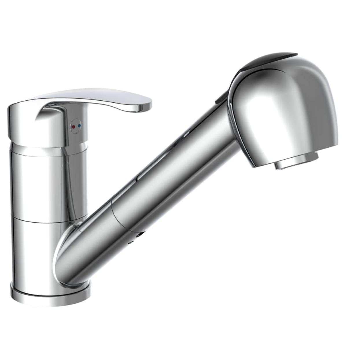 SCHÜTTE Grifo mezclador lavabo con ducha extraíble DIZIANI cromado