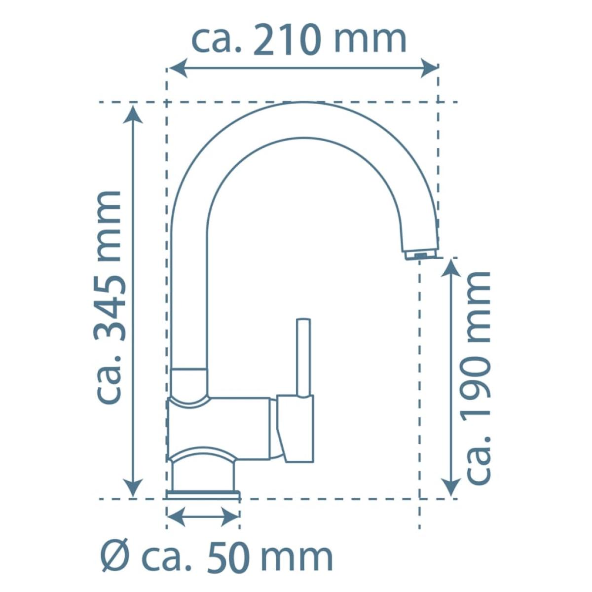 EISL Grifo mezclador de lavabo FUTURA negro cromado