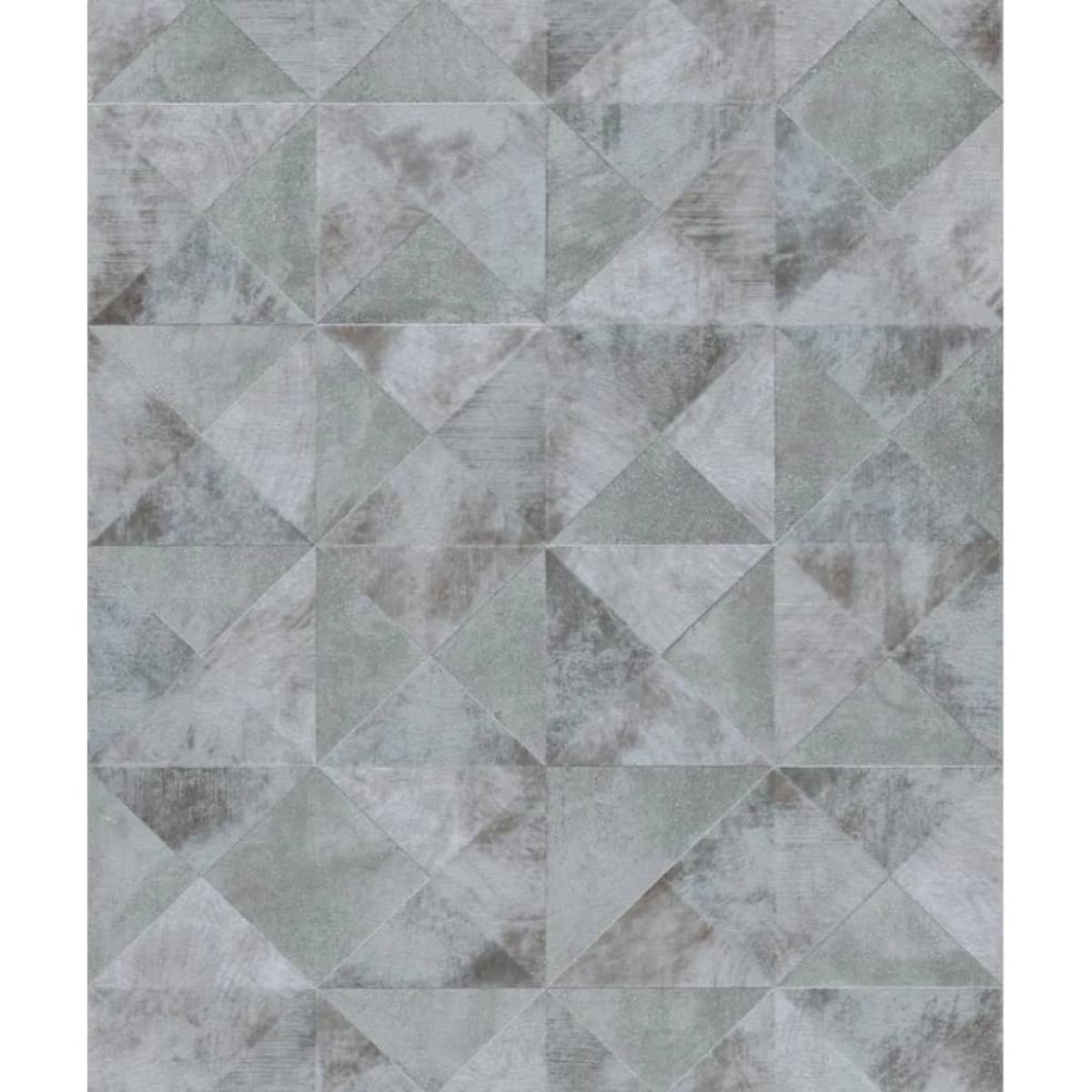 Topchic Papel de pared Graphic Shapes Facett gris metalizado