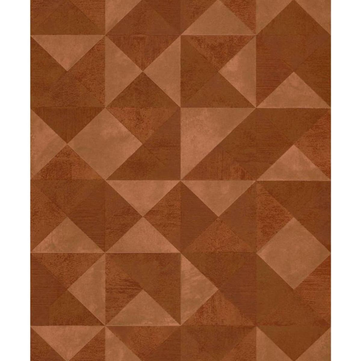 Topchic Papel de pared Graphic Shapes Facet naranja metalizado
