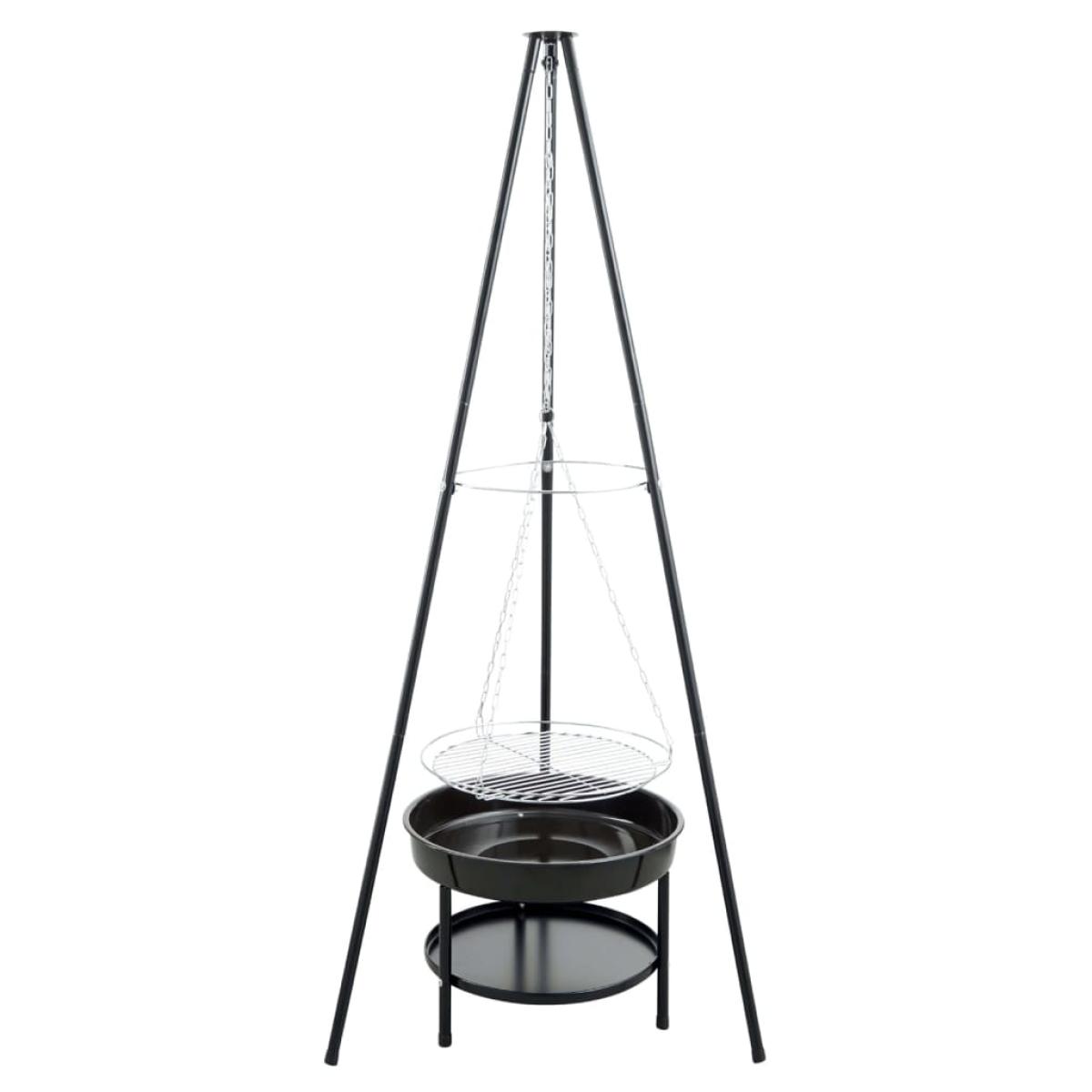 RedFire Barbacoa de jardín con trípode y brasero negro 50 cm