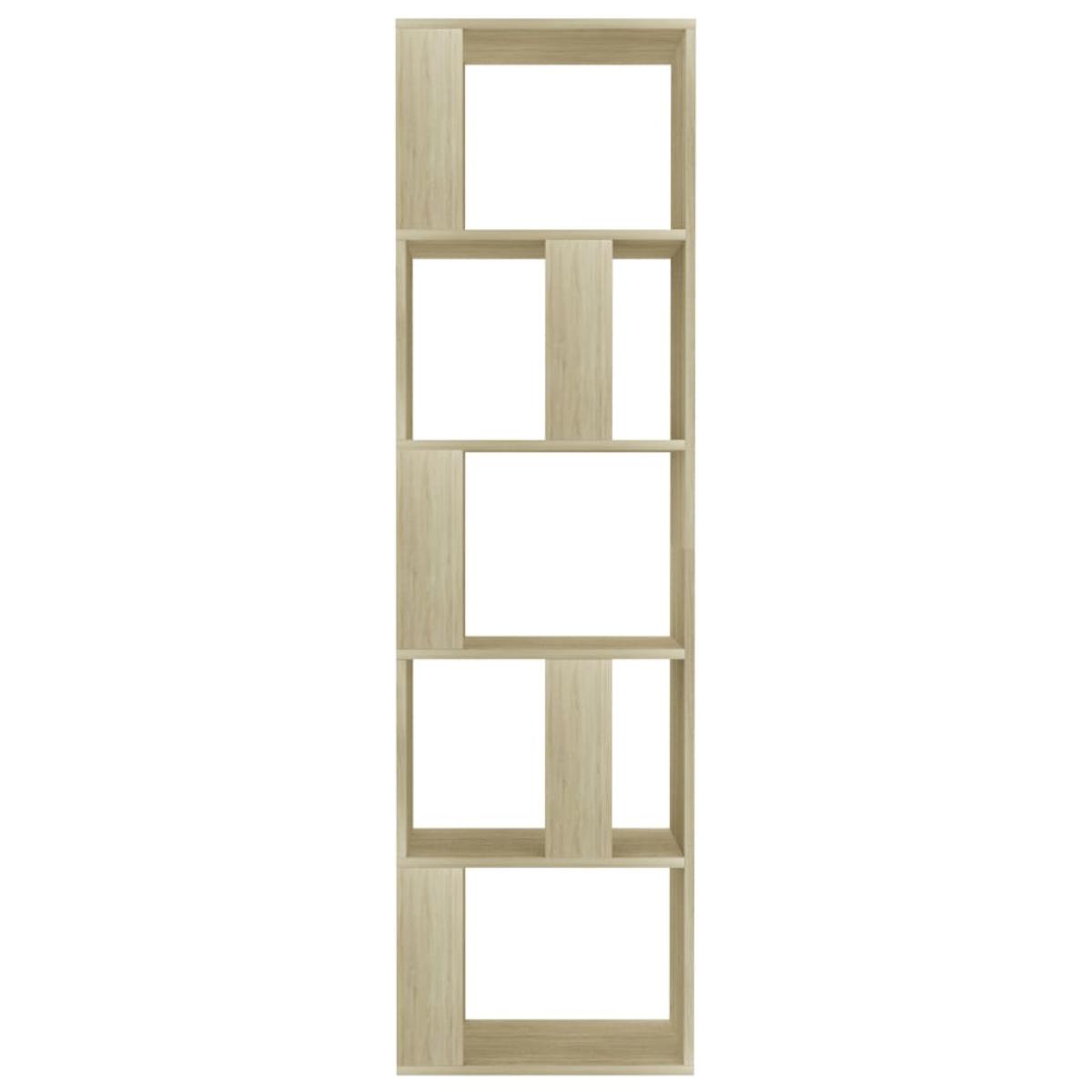 Estantería madera contrachapada color roble Sonoma 45x24x159 cm