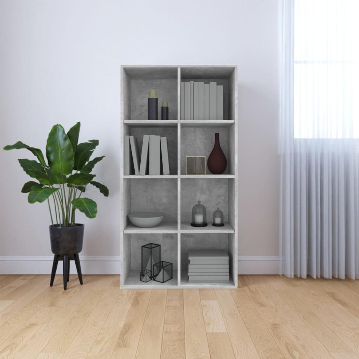 Estantería/Aparador madera contrachapada gris 66x30x130 cm