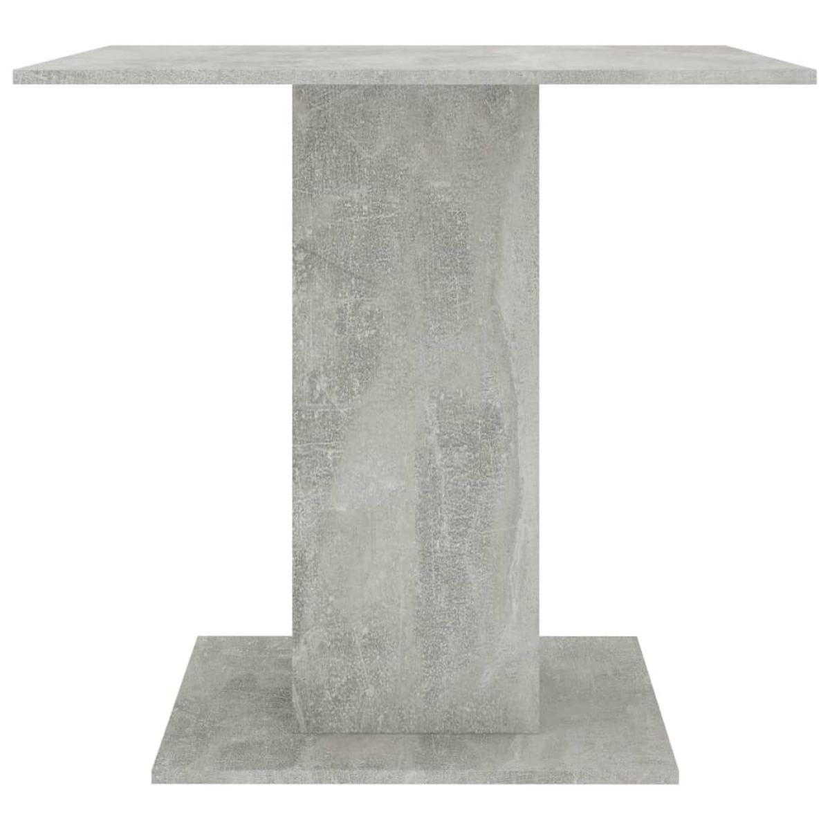 Mesa de comedor madera contrachapada gris hormigón 80x80x75 cm