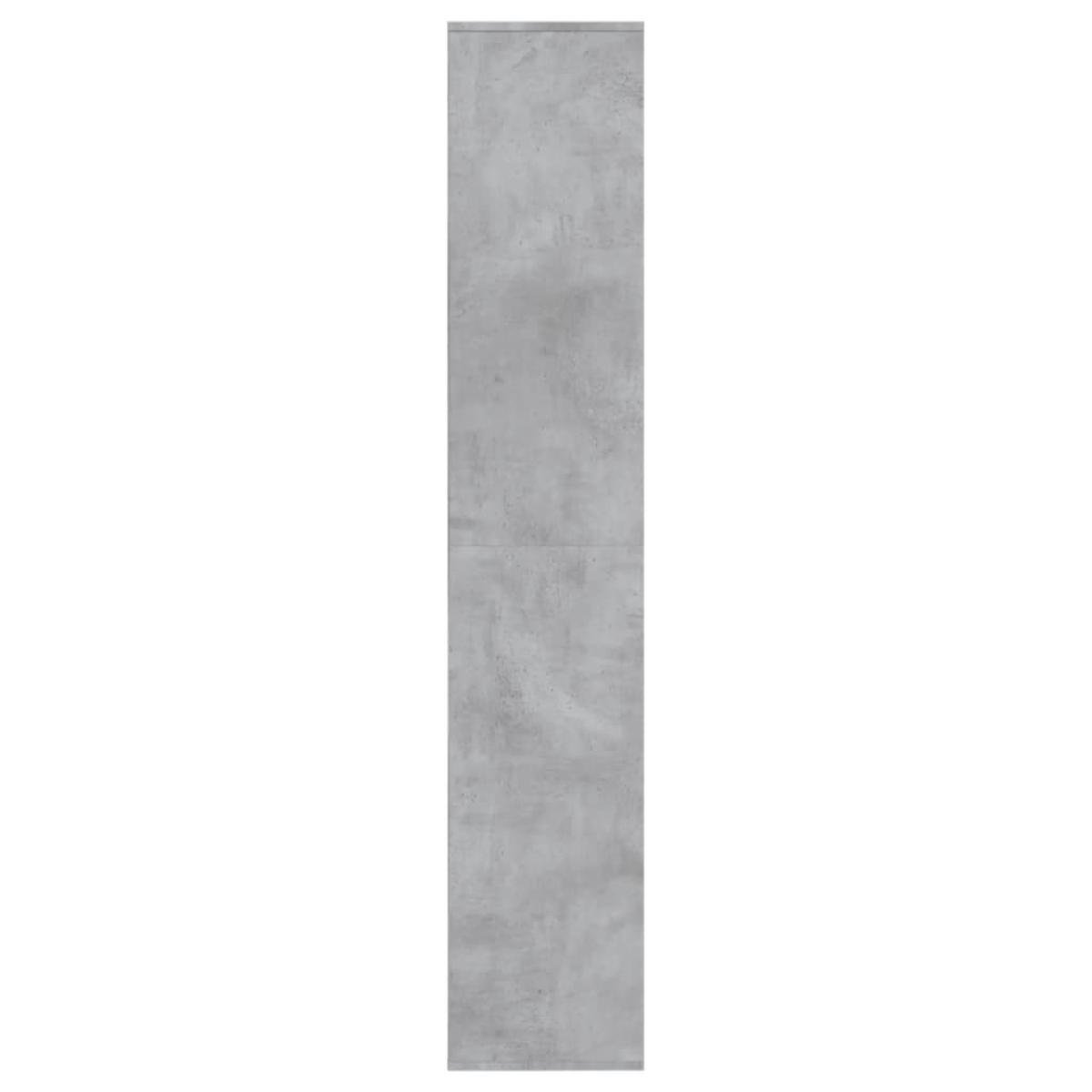 Mueble zapatero de contrachapada gris hormigón 80x35,5x180 cm