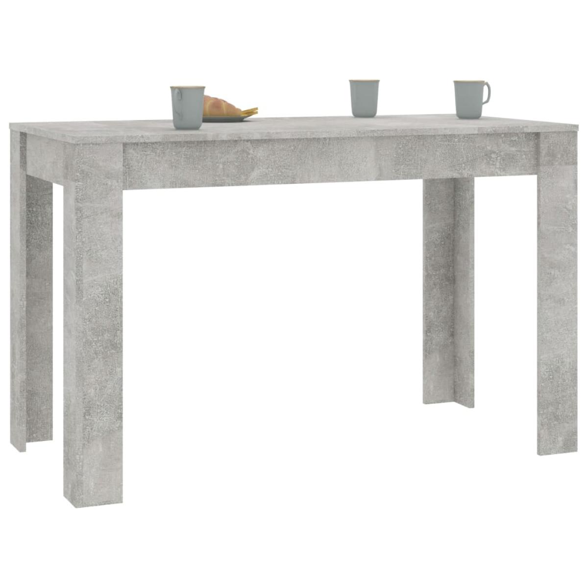 Mesa de comedor de aglomerado gris hormigón 120x60x76 cm