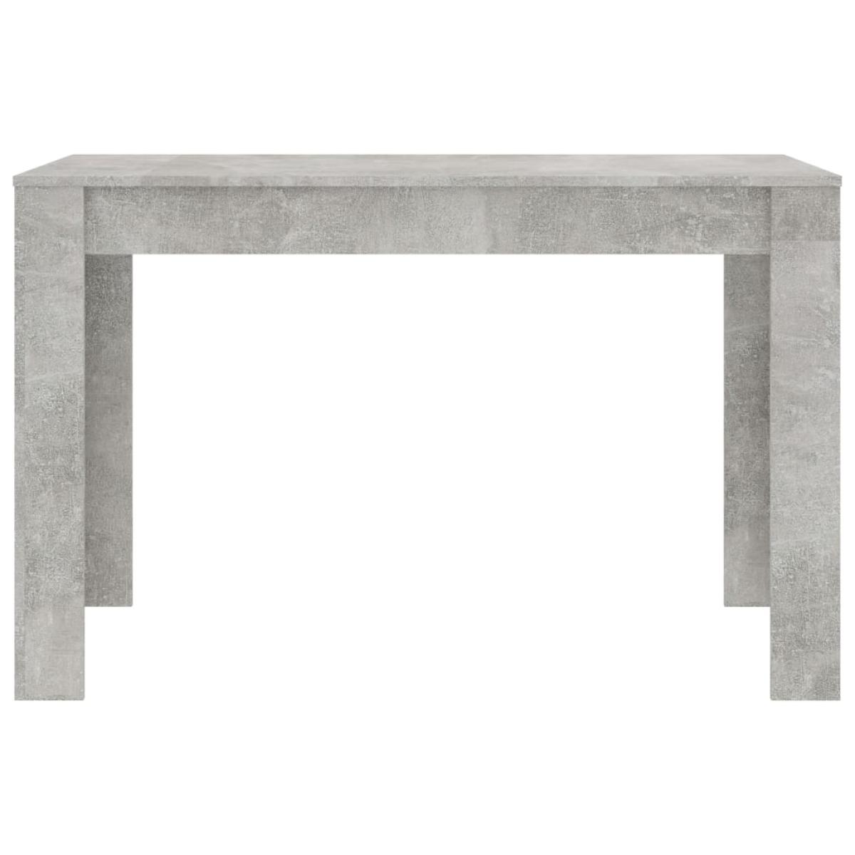 Mesa de comedor de aglomerado gris hormigón 120x60x76 cm