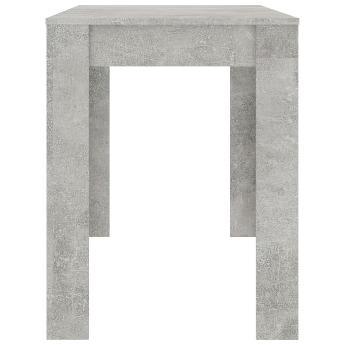 Mesa de comedor de aglomerado gris hormigón 120x60x76 cm