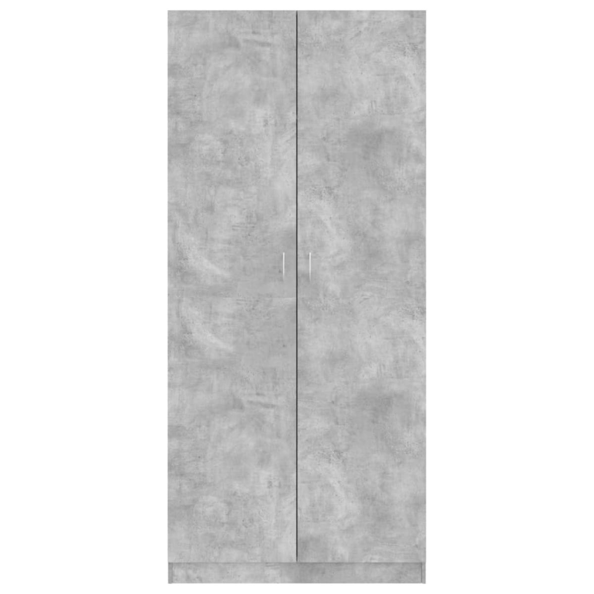 Armario de madera contrachapada gris hormigón 90x52x200 cm