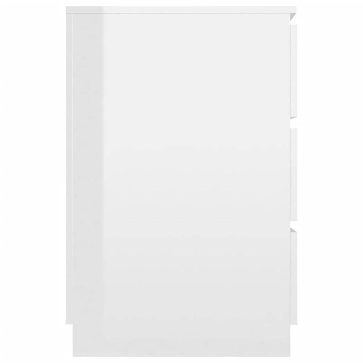 Escritorio de madera contrachapada blanco brillo 140x50x77 cm