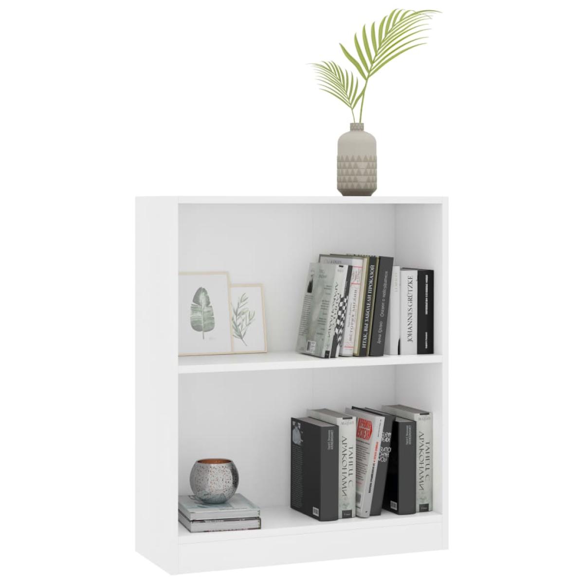 Estantería de madera contrachapada blanco 60x24x74,5 cm