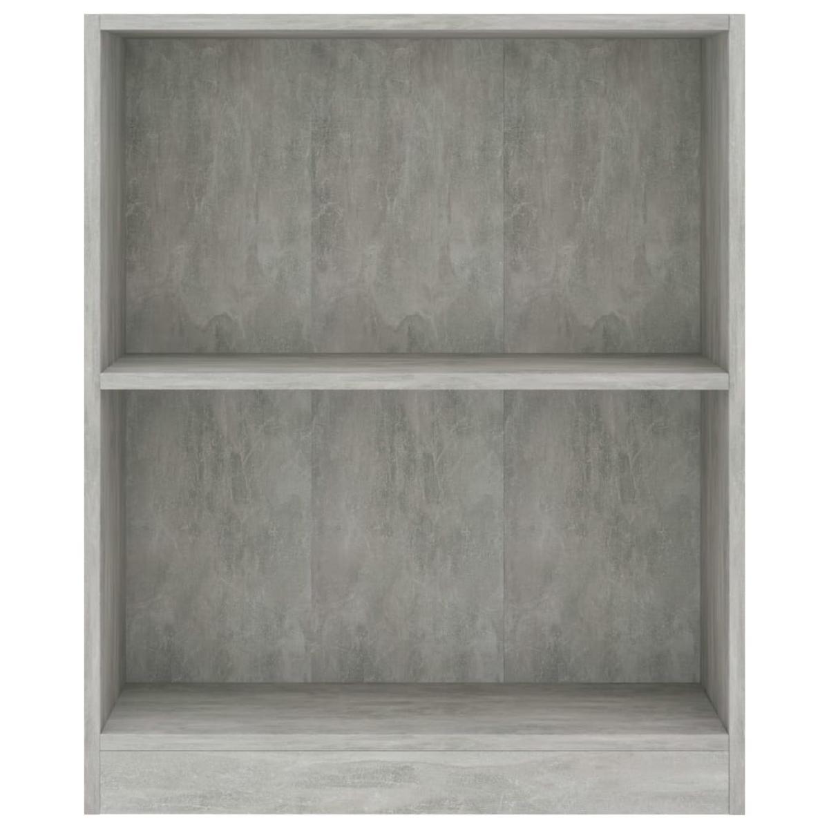 Estantería de madera contrachapada gris hormigón 60x24x74,5 cm