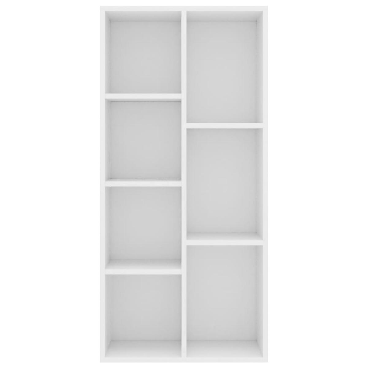 Estantería librería madera contrachapada blanco 50x25x106 cm
