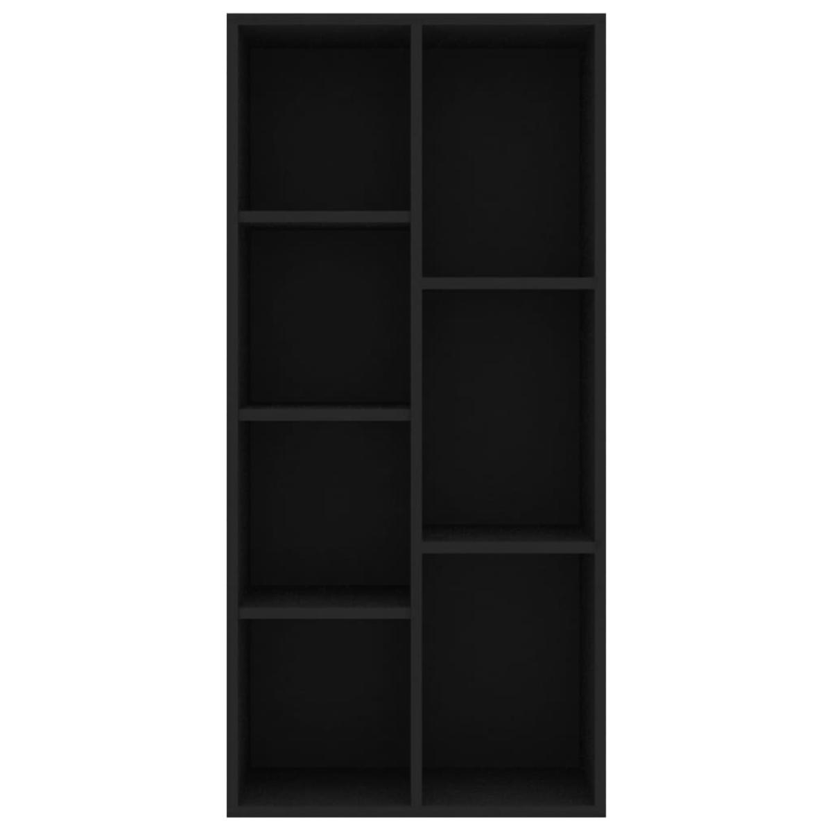 Estantería de madera contrachapada negro 50x25x106 cm