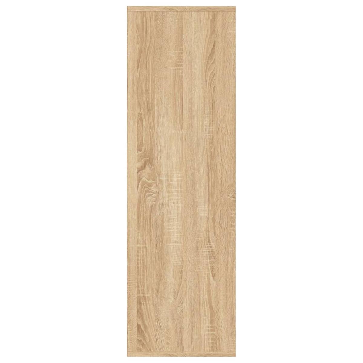 Estantería madera contrachapada color roble Sonoma 98x30x98cm