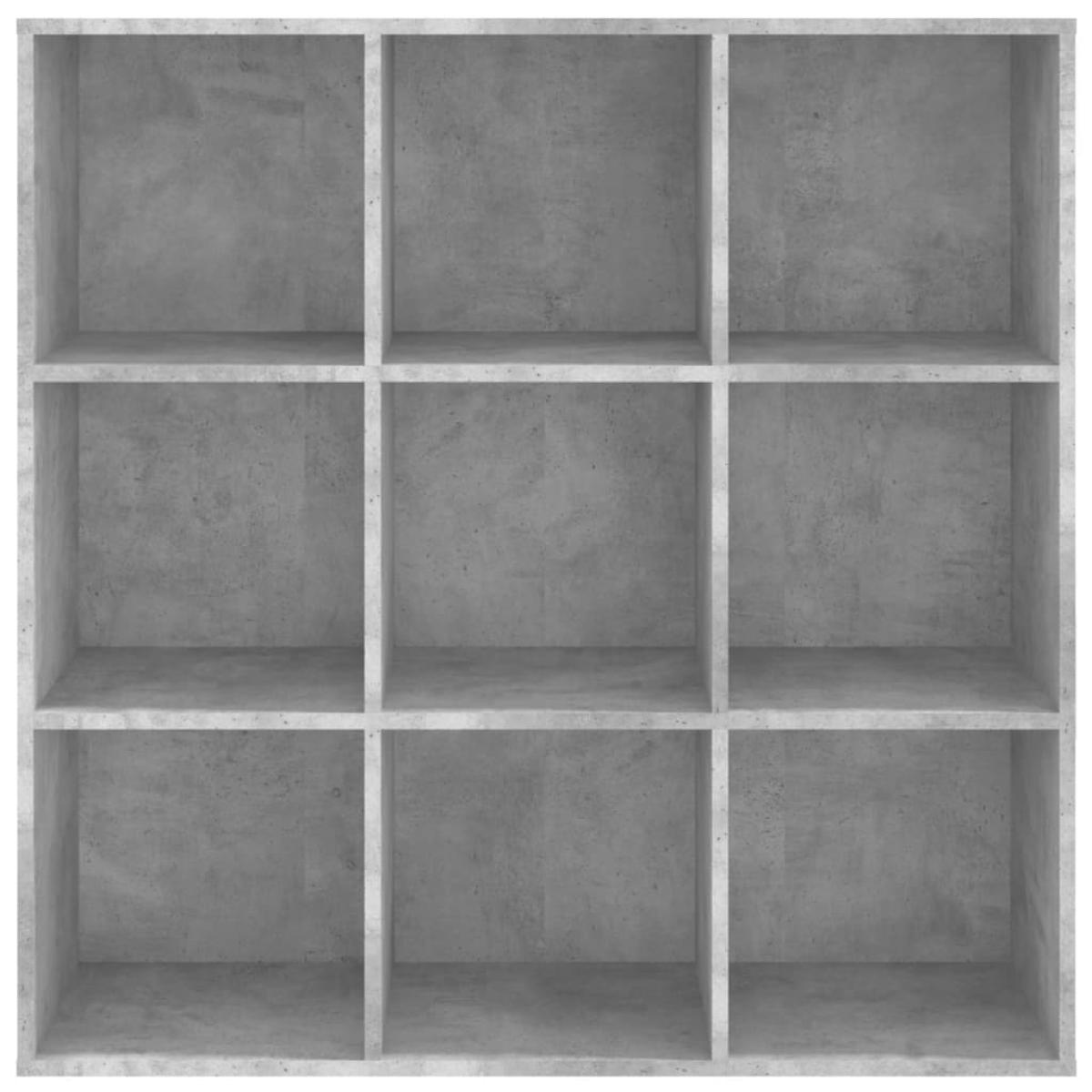 Estantería madera contrachapada gris hormigón 98x30x98 cm