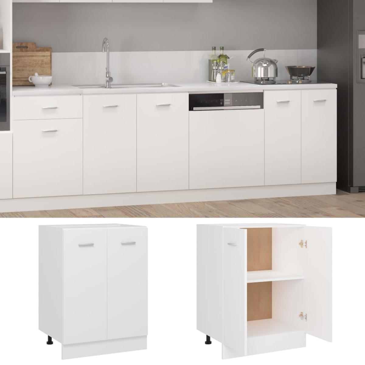 Armario inferior de cocina madera contrachapada 60x46x81,5 cm