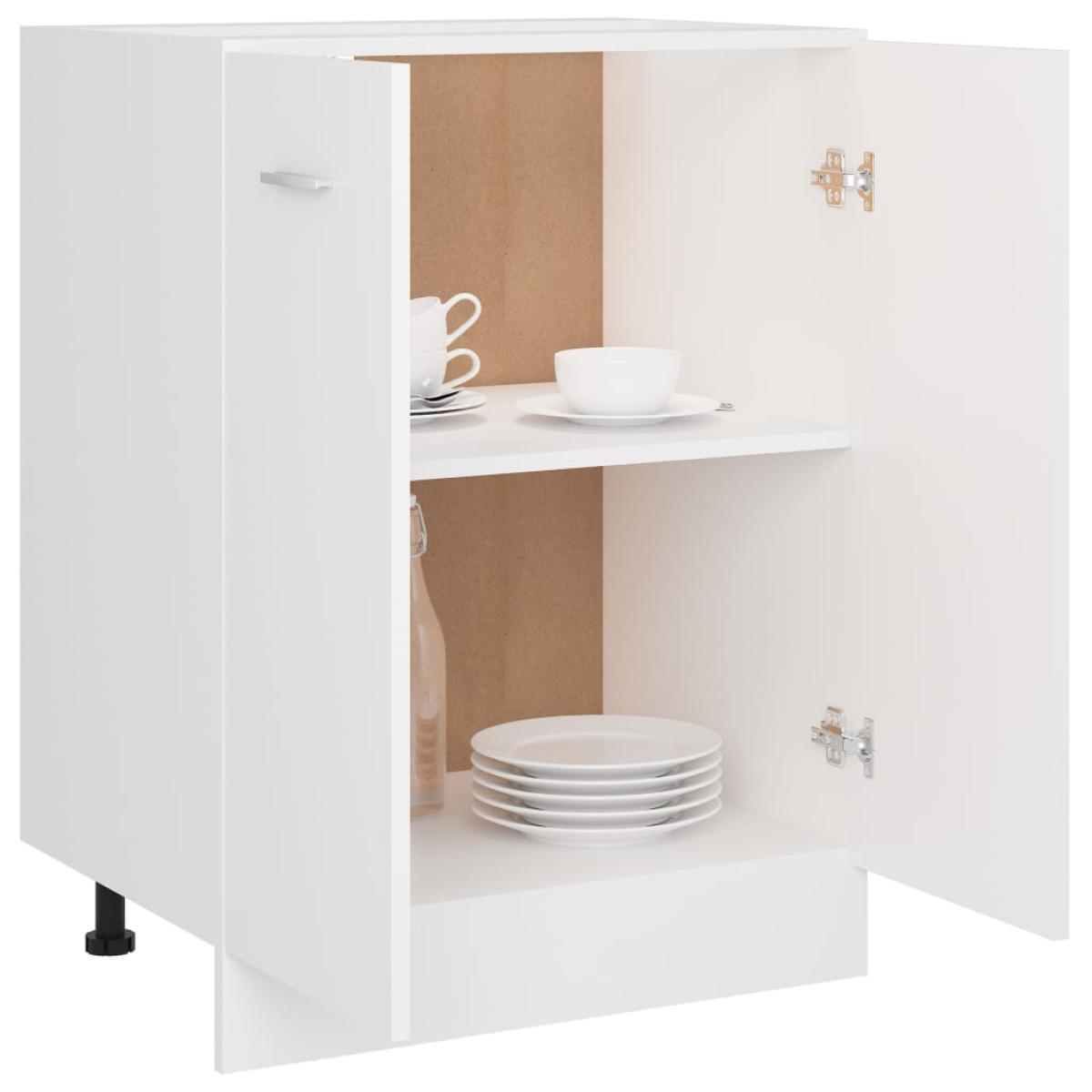 Armario inferior de cocina madera contrachapada 60x46x81,5 cm