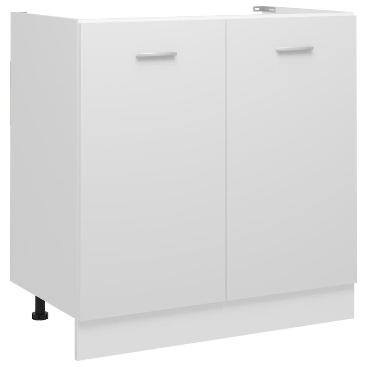 Armario inferior fregadero contrachapada blanco 80x46x81,5 cm