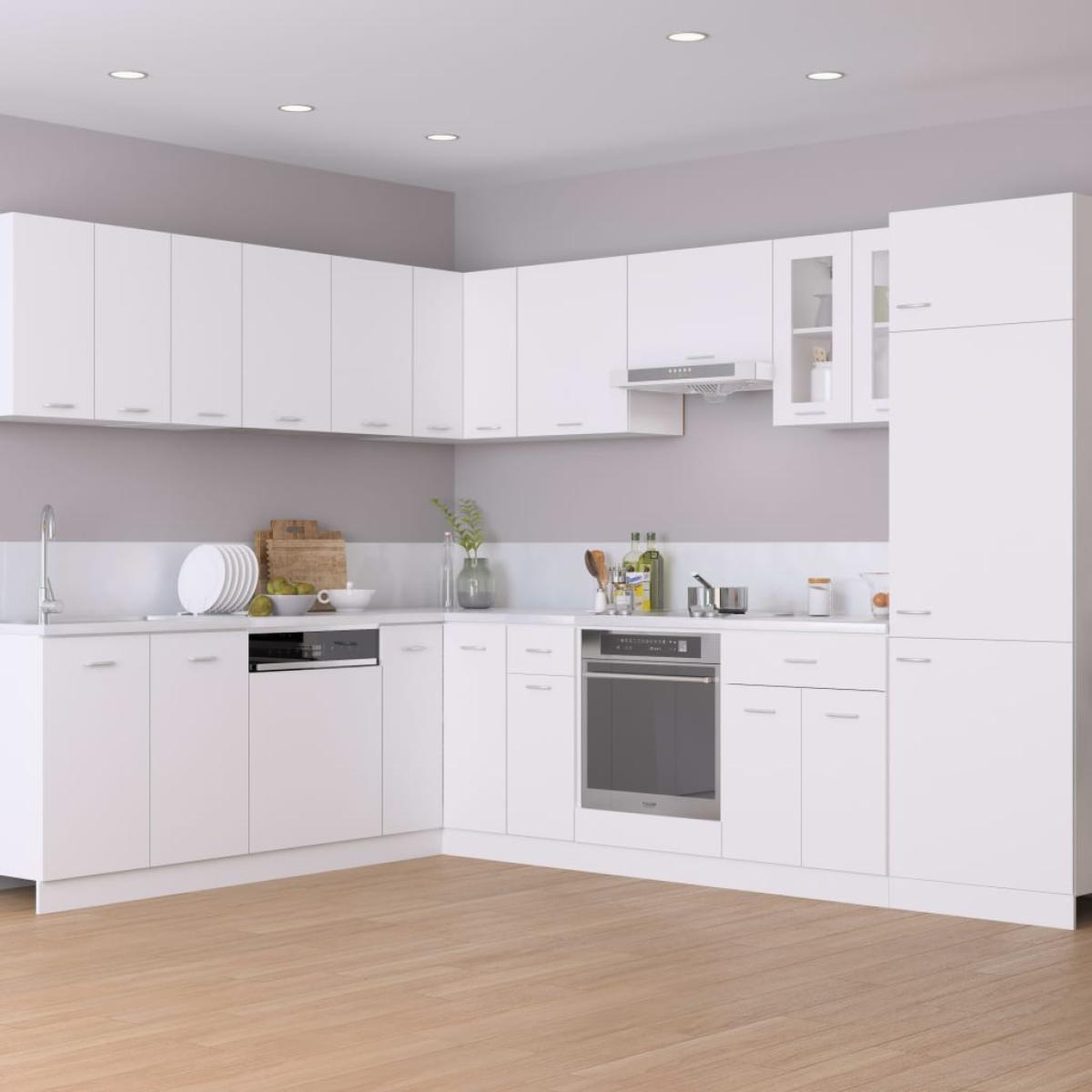 Armario inferior fregadero contrachapada blanco 80x46x81,5 cm