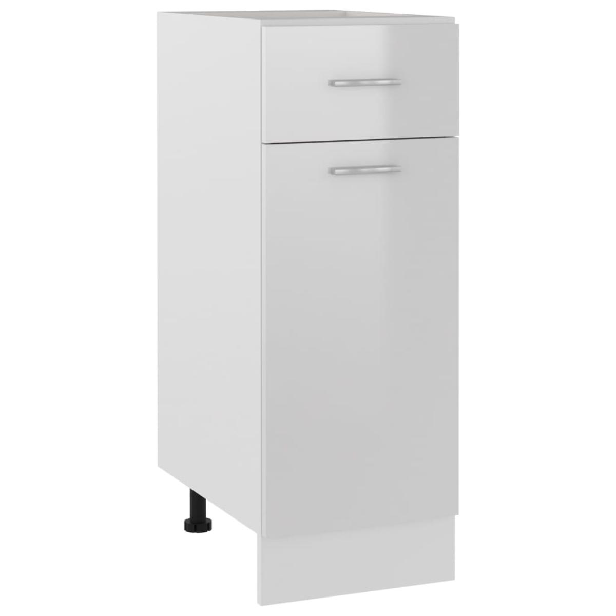 Armario inferior contrachapada blanco brillo 30x46x81,5cm