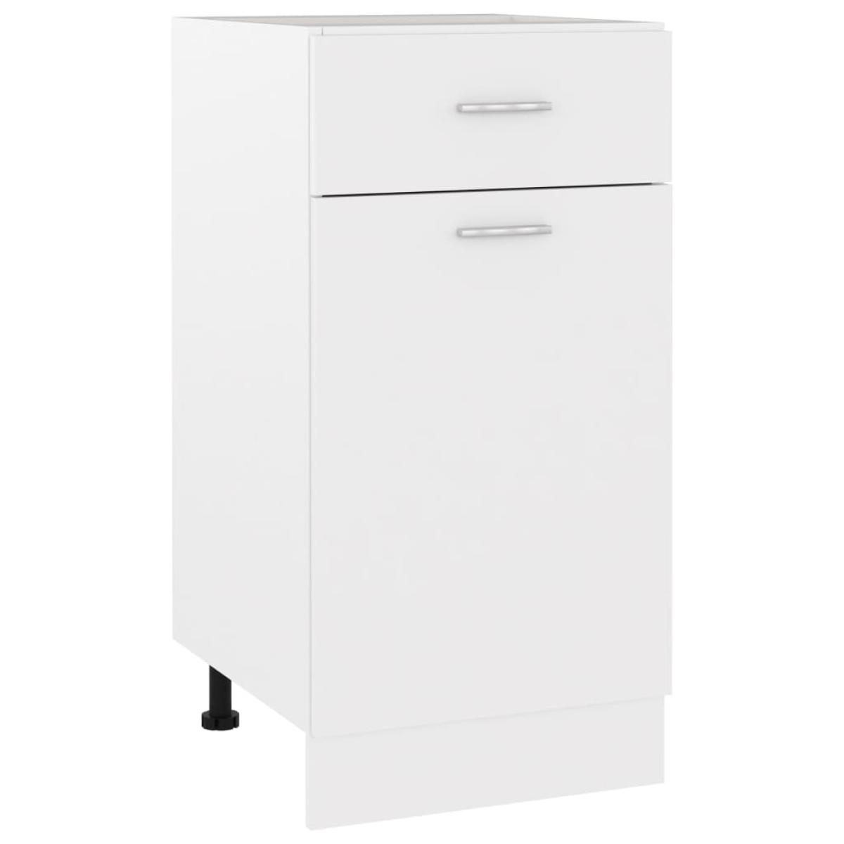 Armario inferior cajón cocina contrachapada blanca 40x46x81,5cm