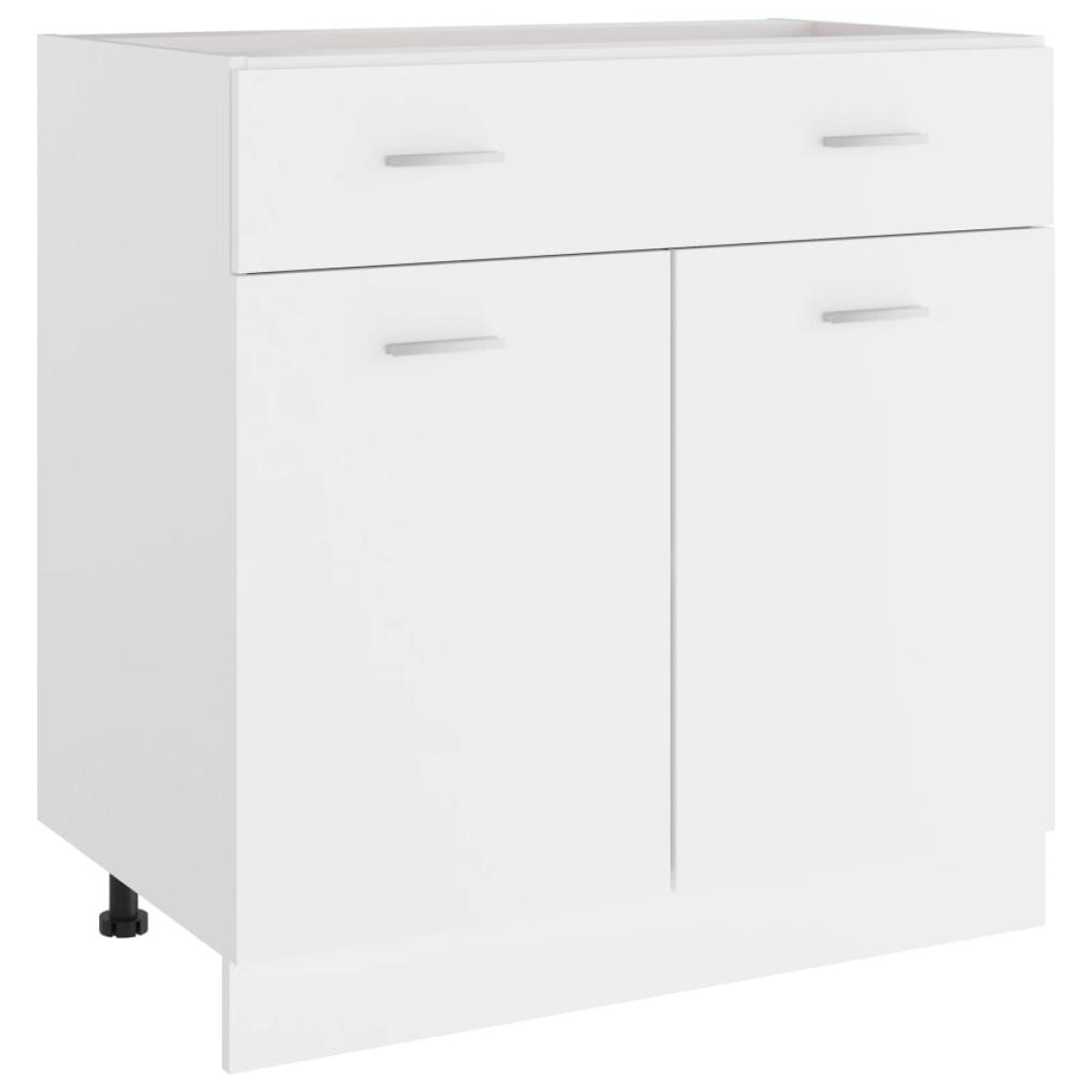 Armario inferior de cocina madera blanco 80x46x81,5 cm