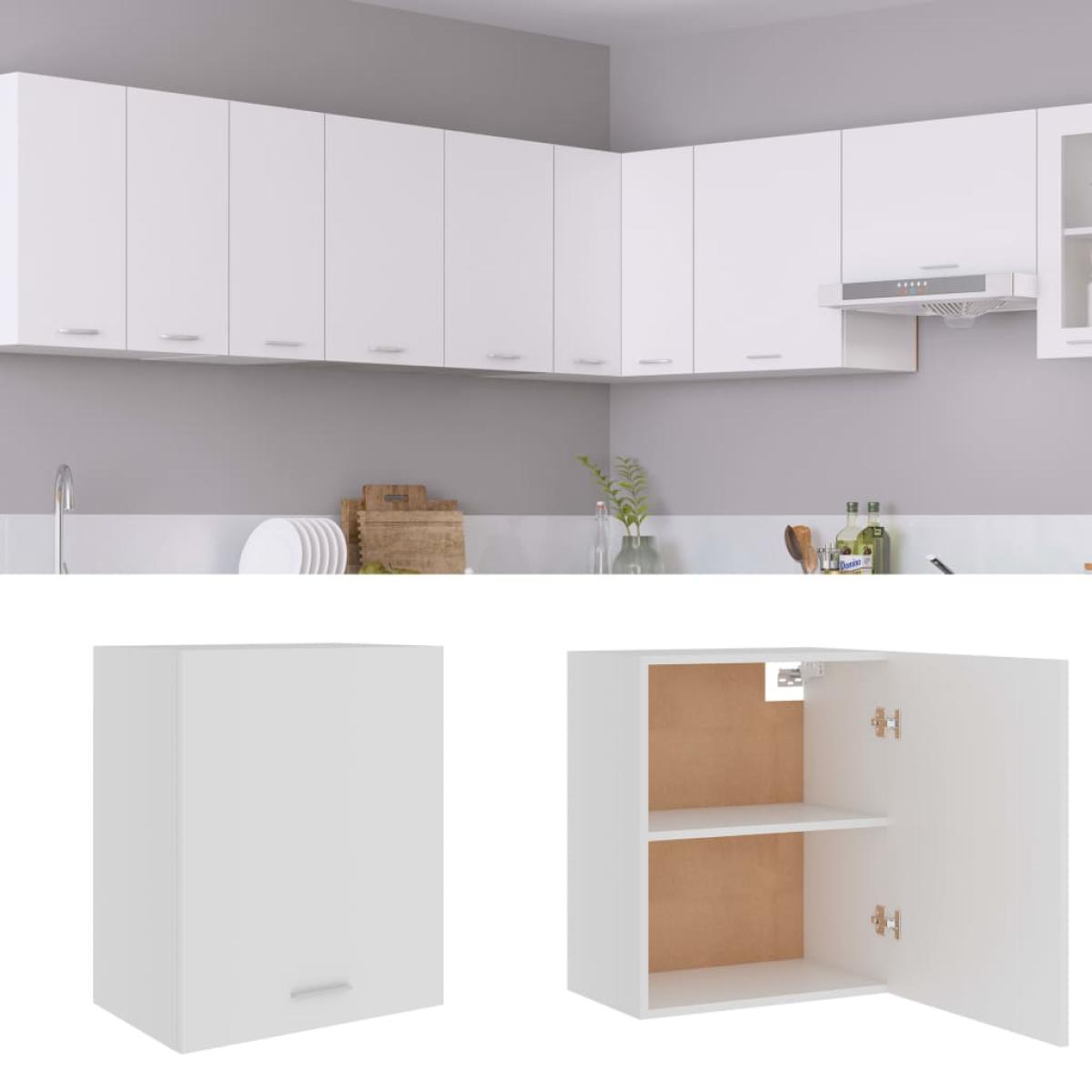 Armario colgante cocina contrachapada blanco 50x31x60 cm