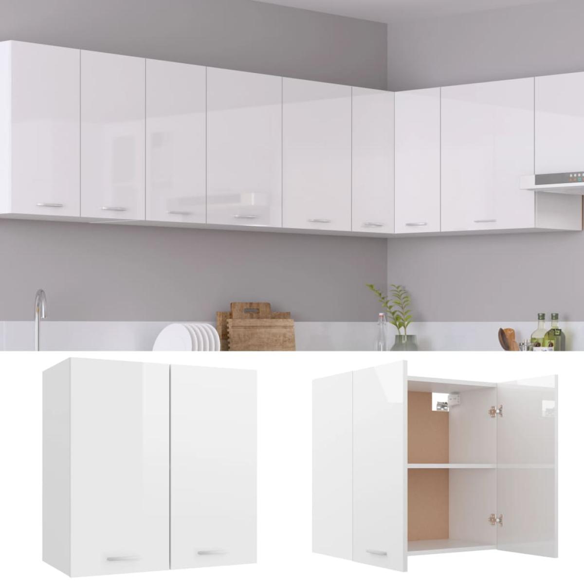 Armario colgante cocina contrachapada blanca 60x31x60 cm