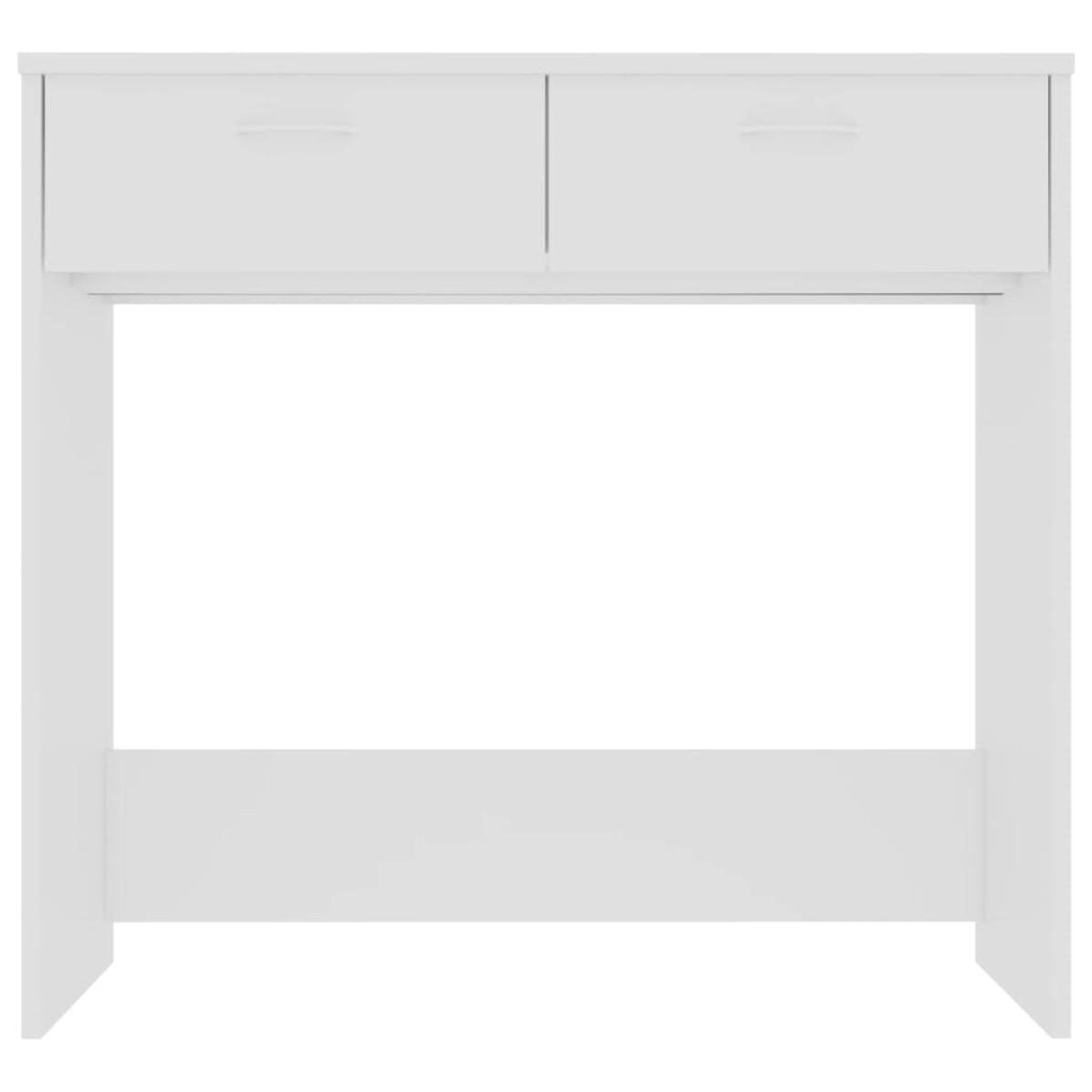 Escritorio de madera contrachapada blanco 80x40x75 cm