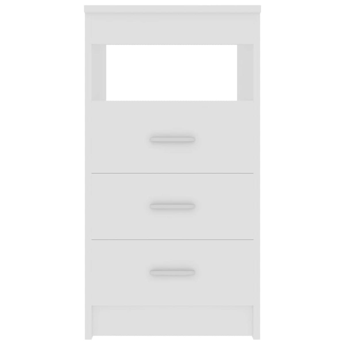 Cajonera de madera contrachapada blanco 40x50x76 cm