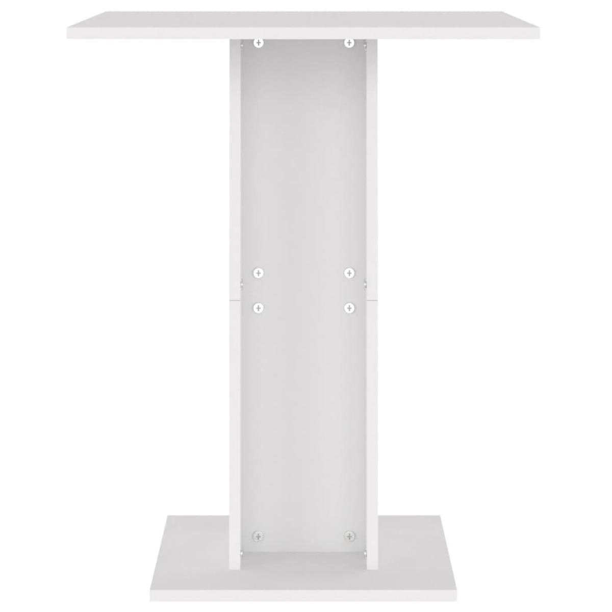 Mesa de bistró de madera contrachapada blanco 60x60x75 cm