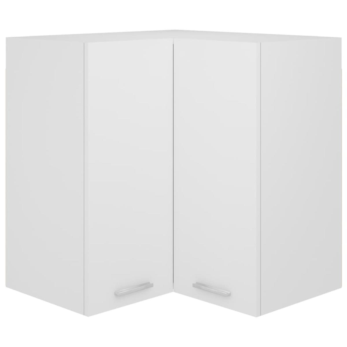Armario colgante vidrio madera contrachapada blanco 57x57x60 cm