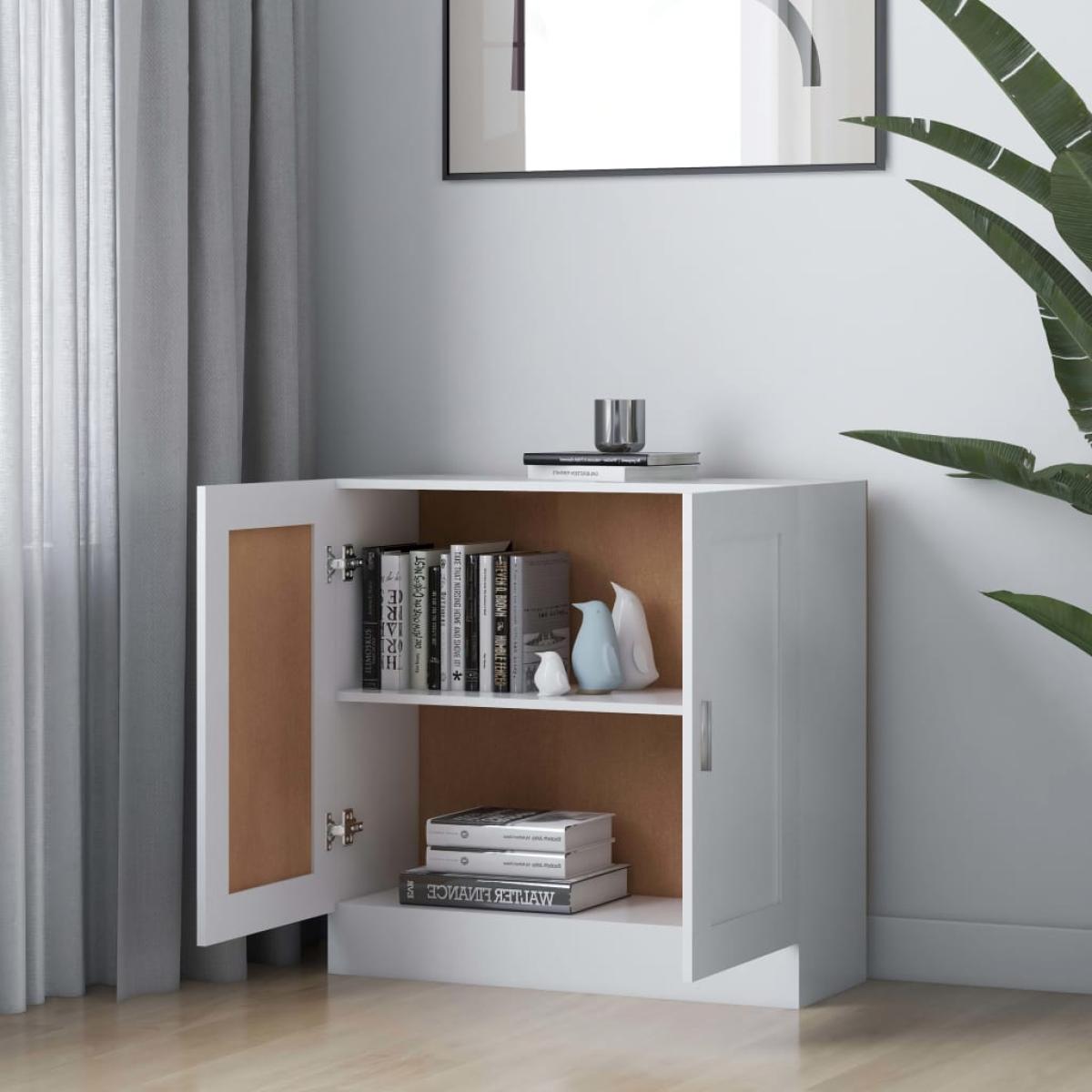 Estantería librería madera contrachapada blanco 82,5x30,5x80 cm