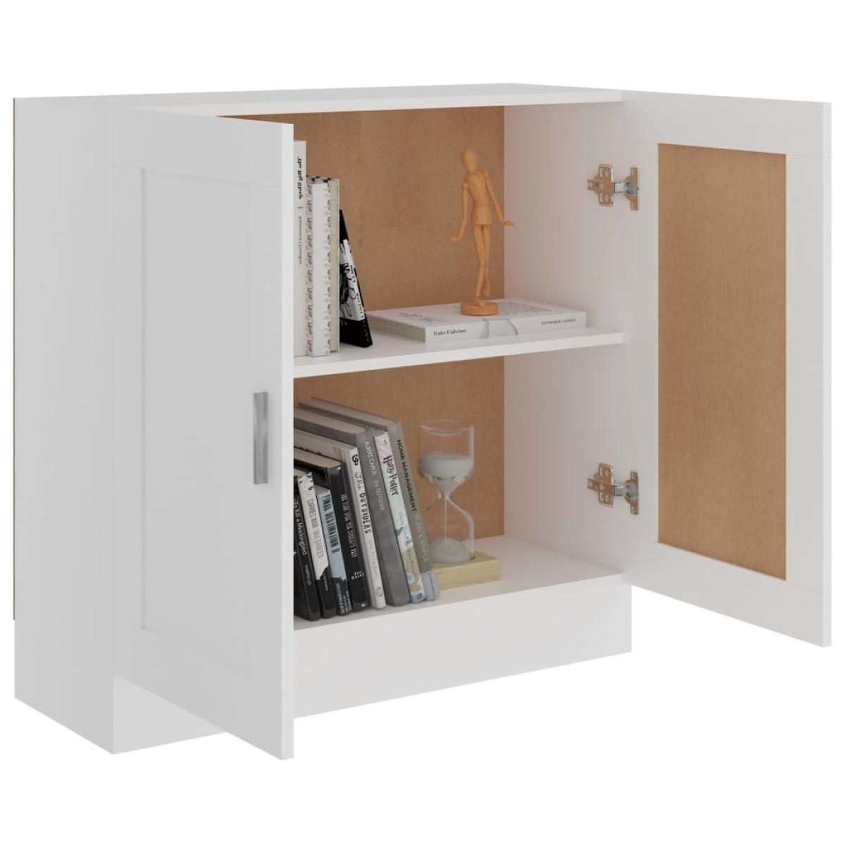 Estantería librería madera contrachapada blanco 82,5x30,5x80 cm
