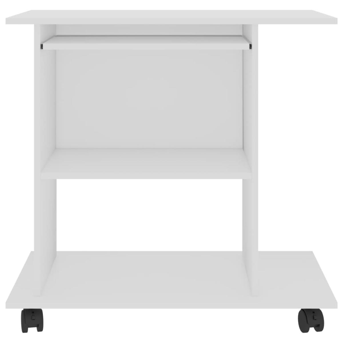Mesa de ordenador madera contrachapada blanco 80x50x75 cm