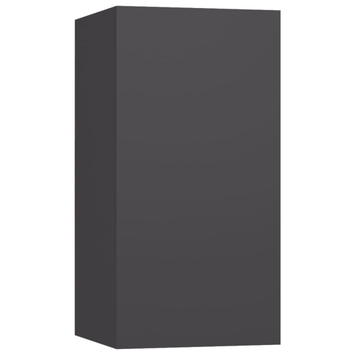 Muebles para TV 2 uds madera contrachapada gris 30,5x30x60 cm