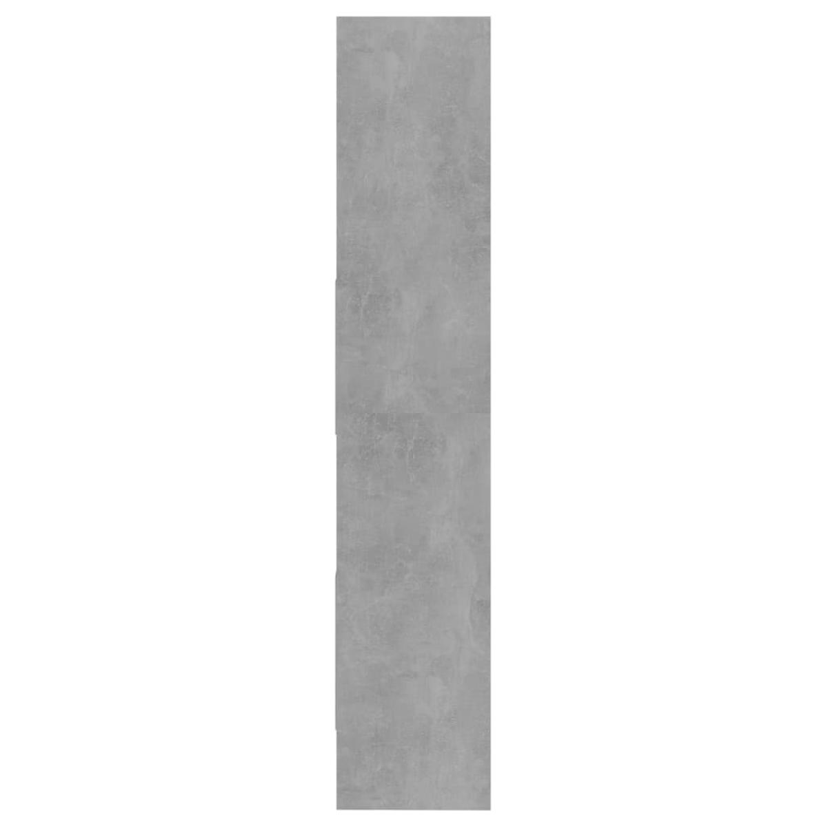 Estantería de madera contrachapada gris hormigón 40x35x180 cm