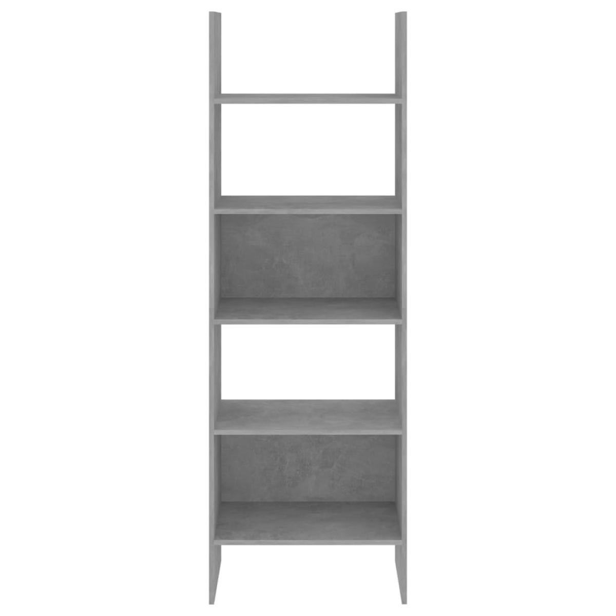 Estantería de madera contrachapada gris hormigón 60x35x180 cm